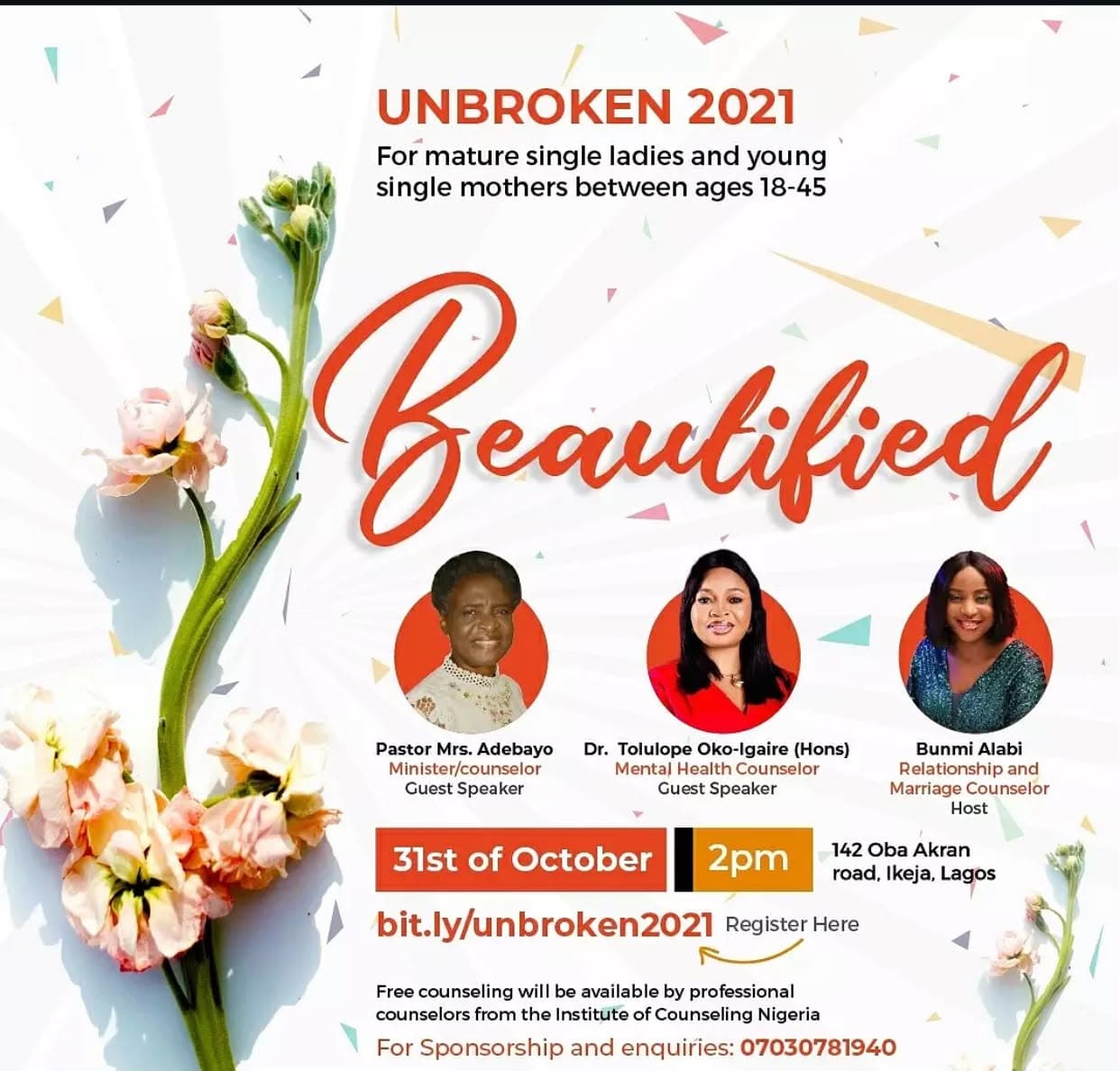 Unbroken 2021 — Beautified flyer