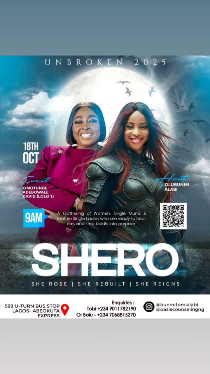Unbroken 2025 — SHERO — She Rose | She Rebuilt | She Reigns flyer