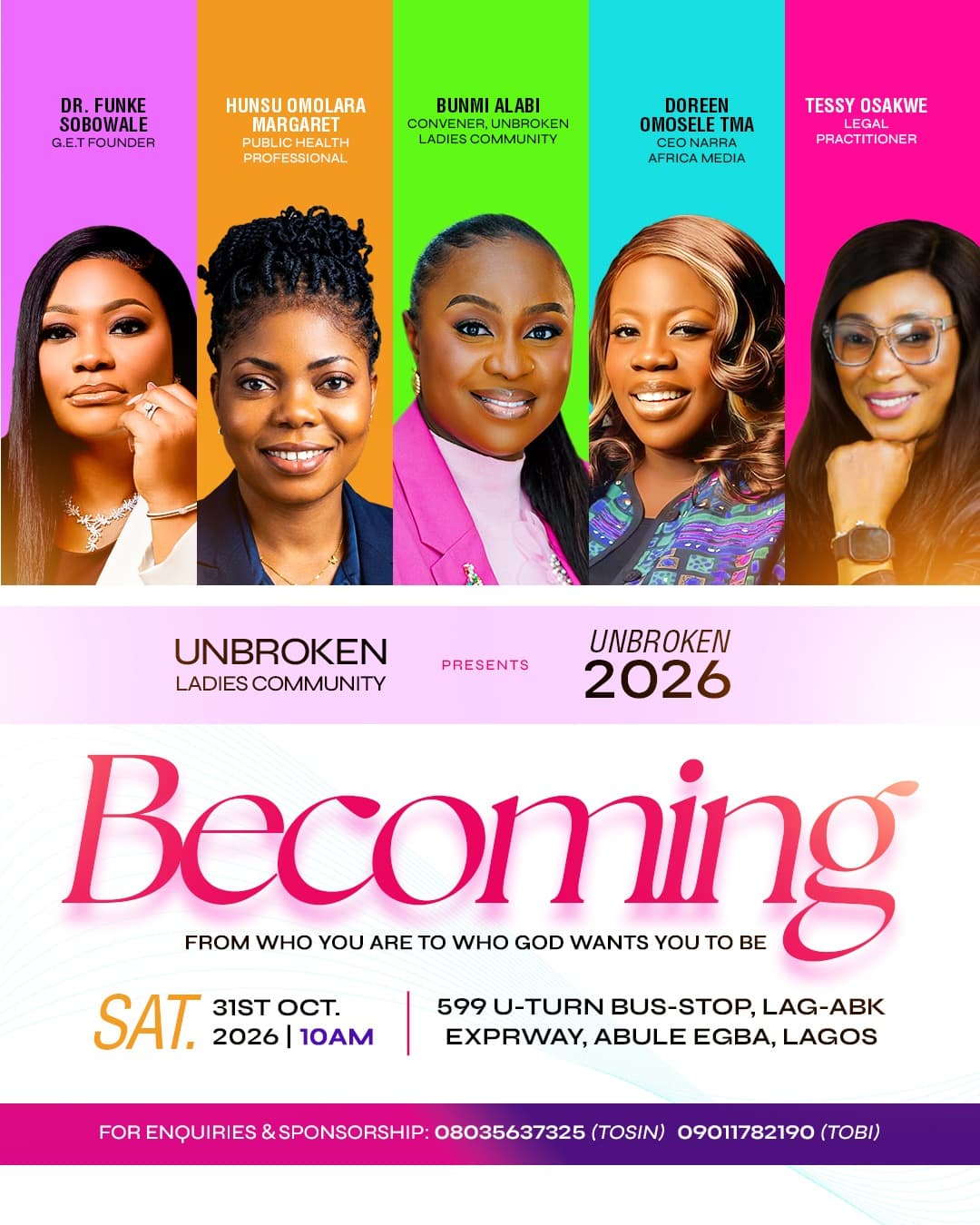 Unbroken 2026 Becoming Official Conference Flyer
